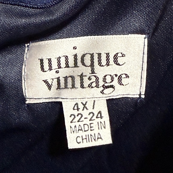 Unique Vintage Midnight Blue Backless Dress - Picture 2 of 3